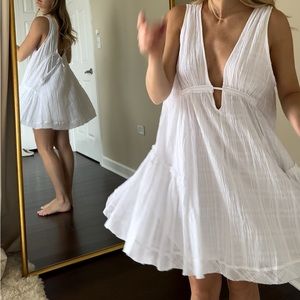 Flowy White Mini Dress, never worn